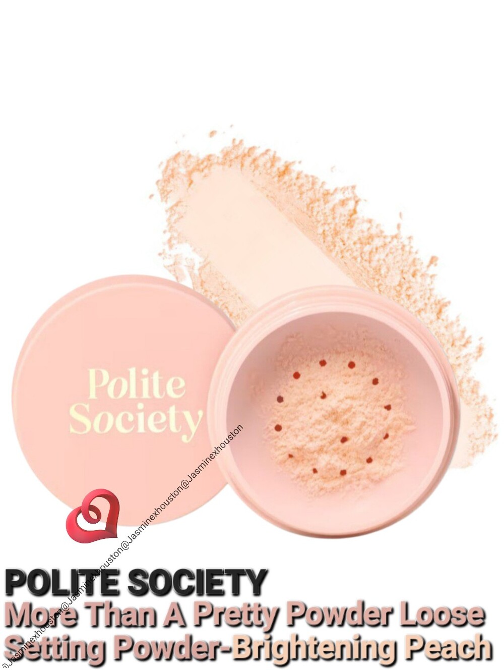 POLITE SOCIETY More Than A Pretty Powder Loose Setting Powder Brightening Peach